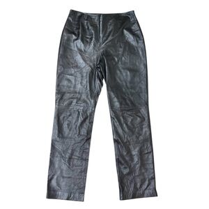 Valerie by Valerie Stevens 100% Black Leather Pants Buttery Soft Women's Size 12